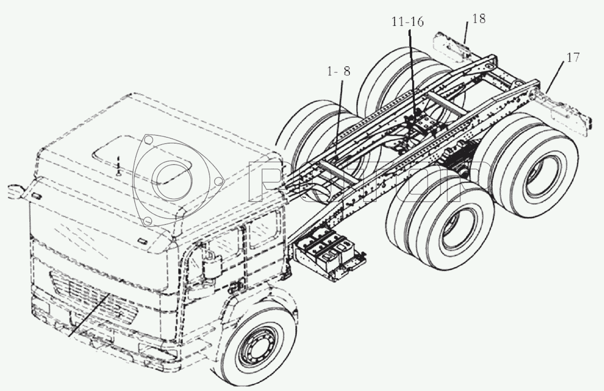 Запчасти к технике Shacman SX3316DT366. CHASSIS ELECTRIC/WP10/COLD AREA