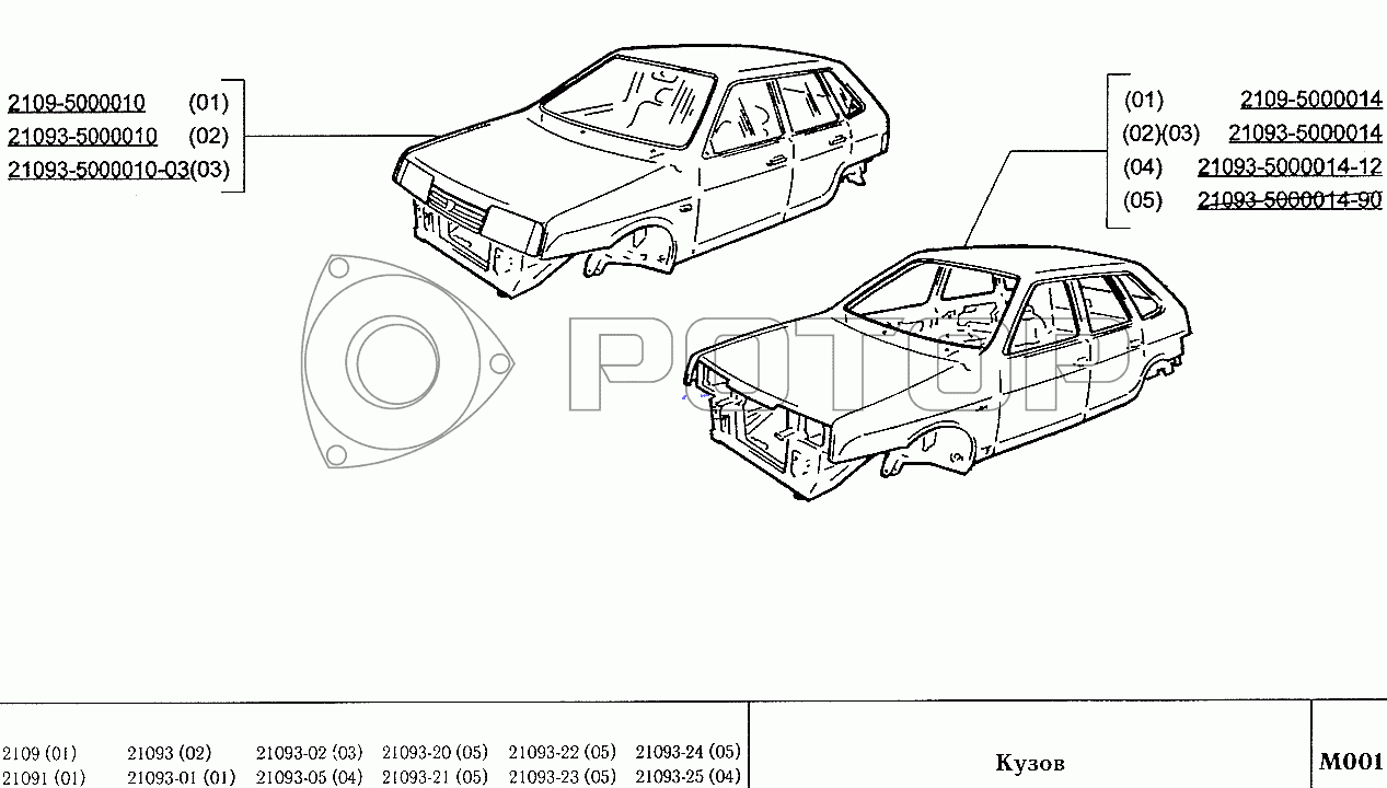 Запчасти к технике ВАЗ-2109. Кузов