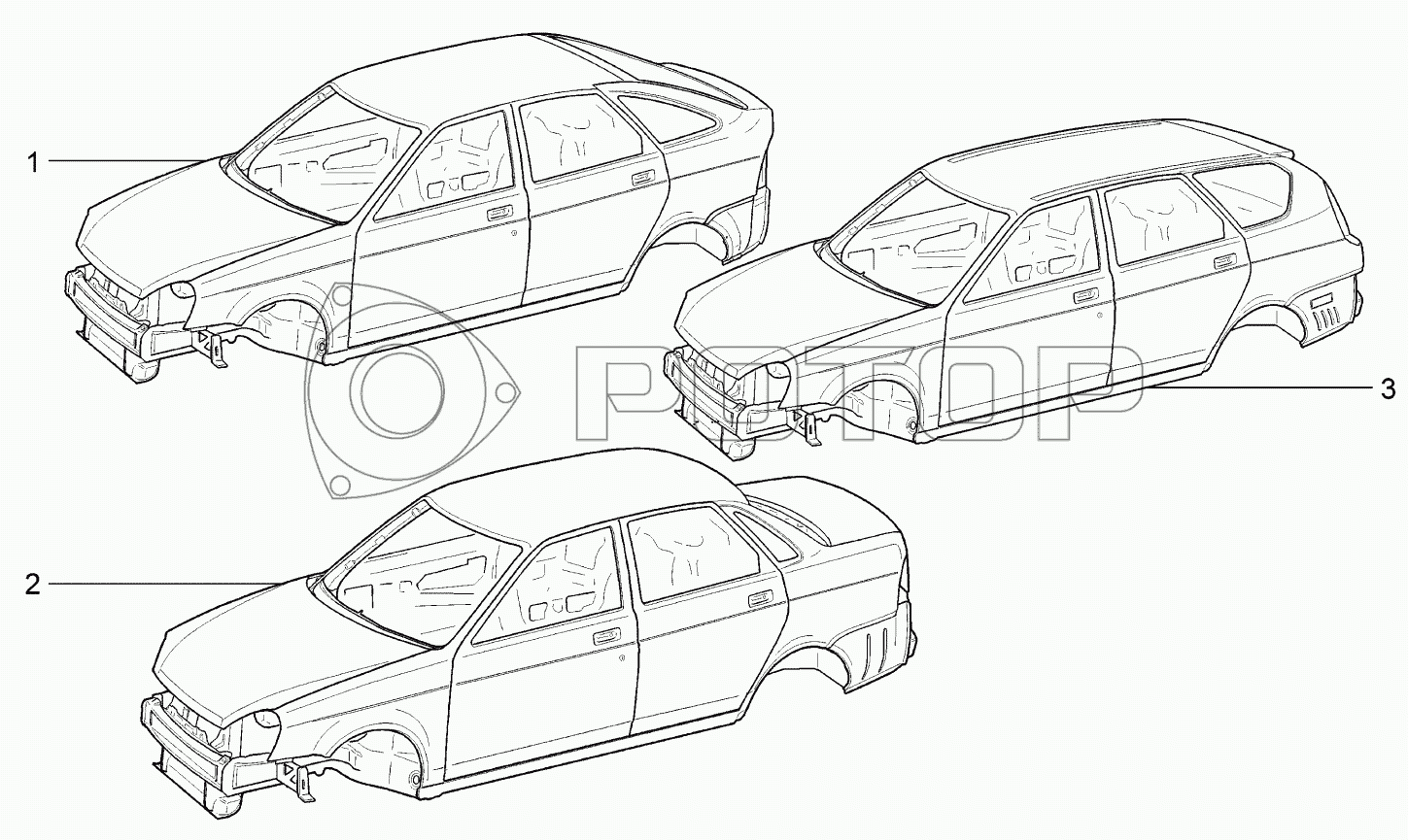 Запчасти к технике LADA Priora (ВАЗ-2170). Кузов