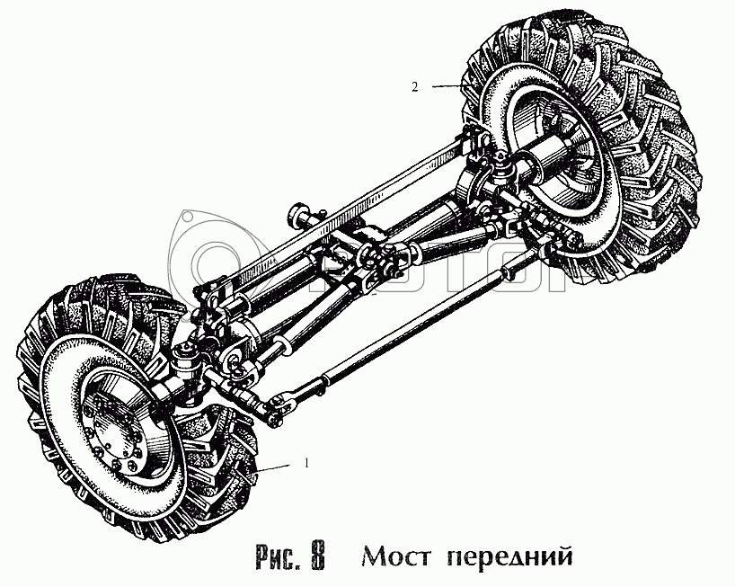 Схема заднего моста дз 180