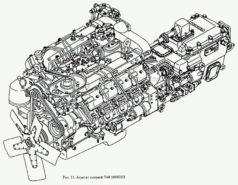 Двигатель камаз 4310 схема