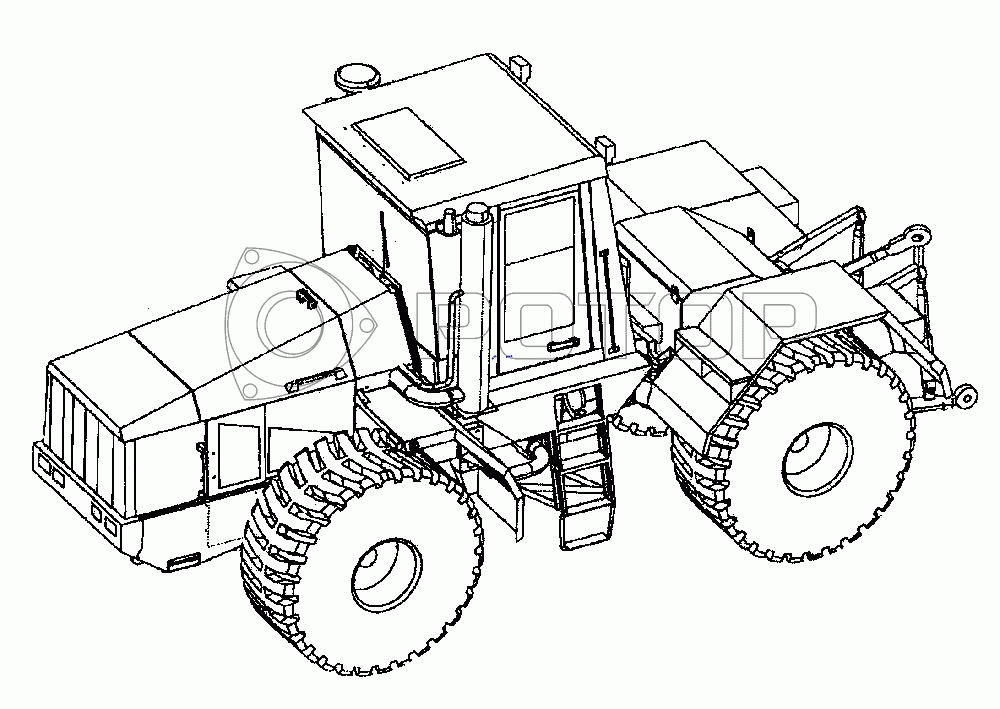 Как нарисовать трактор кировец