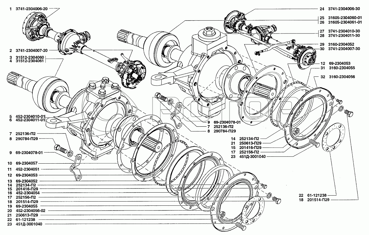 Передний мост уаз буханка устройство схема ступицы