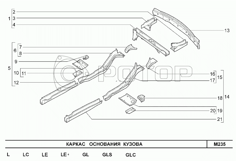 Нива каталог кузовных деталей