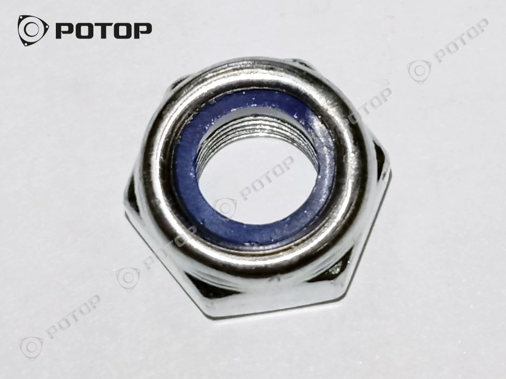 Гайка самоконтр М10х1,0 (кп  8,0) оцинк (H=10, S=17) 4595651307 DIN985 с полим вставкой Гайка самоконтр М10х1,0 (кп  8,0) оцинк (H=10, S=17) 4595651307 DIN985 с полим вставкой
