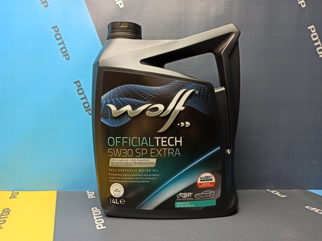 Масло моторное 5W-30 (4л) WOLF OFFICIALTECH 5W30 C3 SP EXTRA