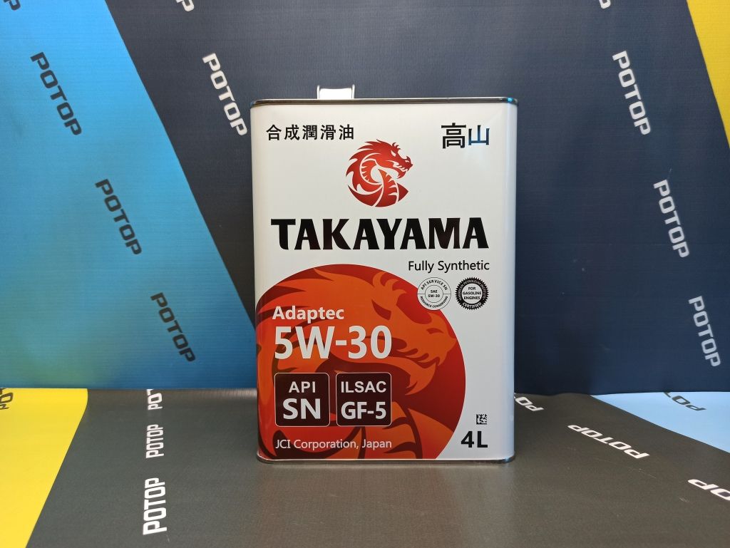Масло моторное 5W-30 (4л) TAKAYAMA Adaptec ILSAC GF-6A, API SP  4л ж/б