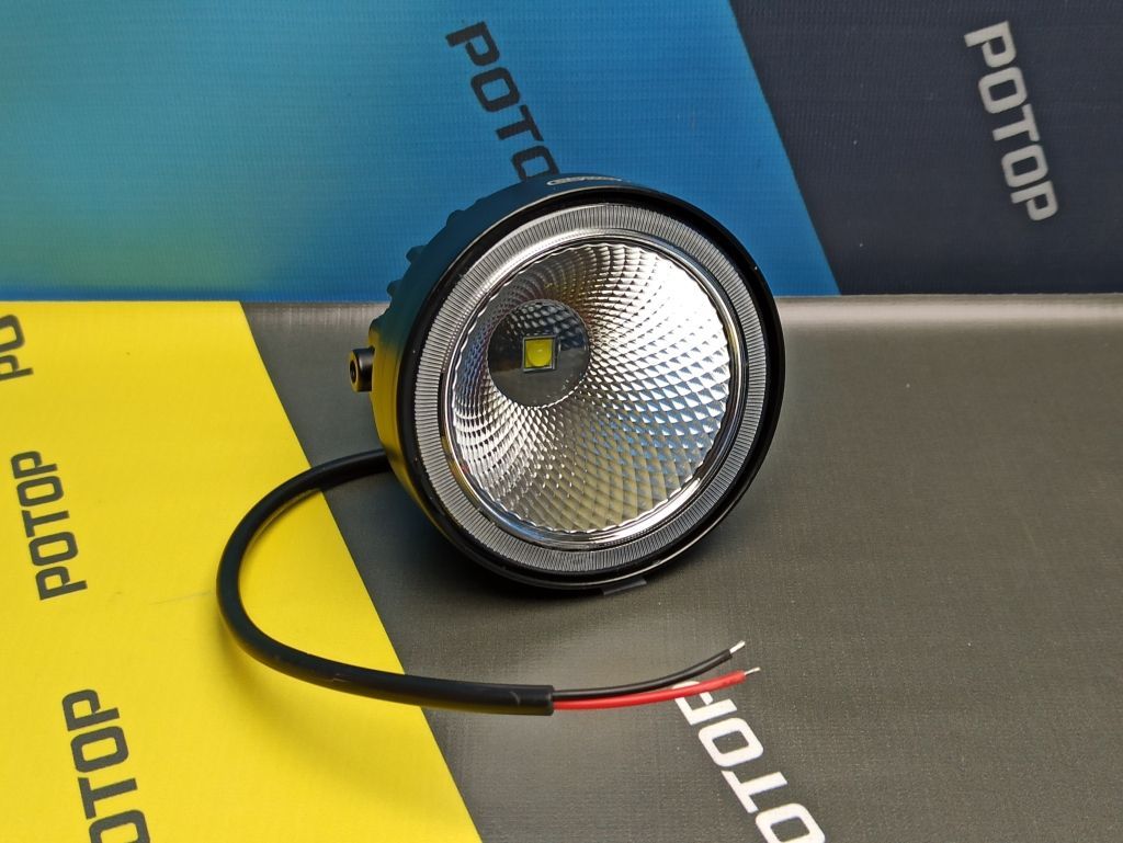 Ходовые огни светодиодные OFF-ROAD 98*98*75мм круглая 20W 12/30V рассеив. S07201112