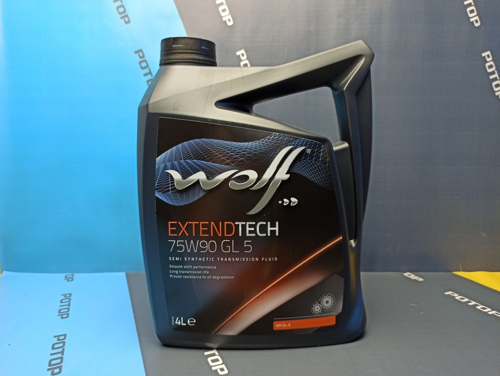 Масло трансмиссионное WOLF EXTENDTECH 75W90 GL-5 4 л