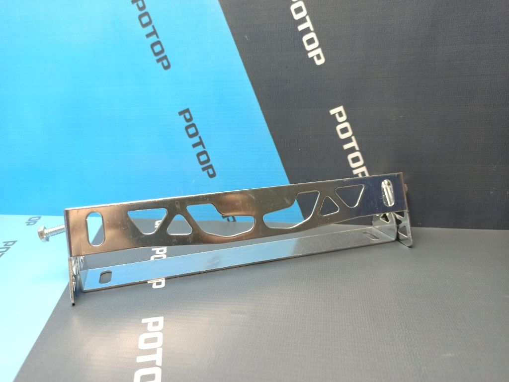 Рамка под номер держатель с наклоном ХРОМ ACS-VNEL-D03