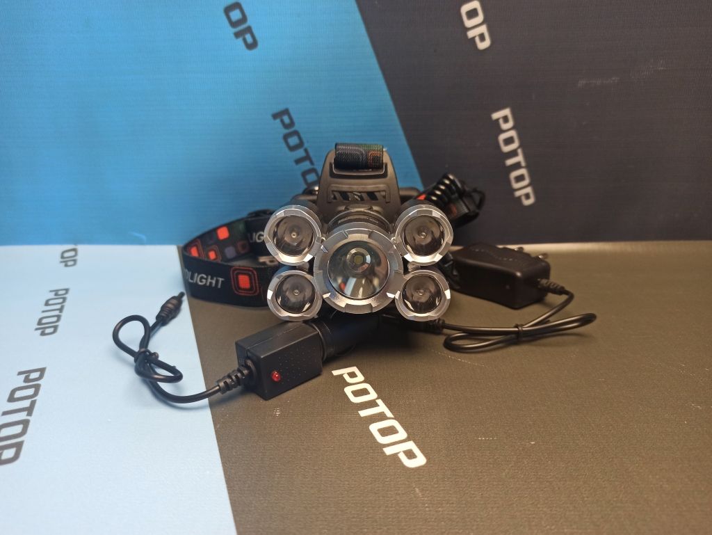 Фонарь налобный HEALDLIGHT на аккумуляторе 5 LED YYC-057-T6/238538